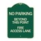 Signmission Beyond This Point Fire Access Lane Heavy-Gauge Aluminum Architectural Sign, 24" x 18", G-1824-24327 A-DES-G-1824-24327 - alternate 1